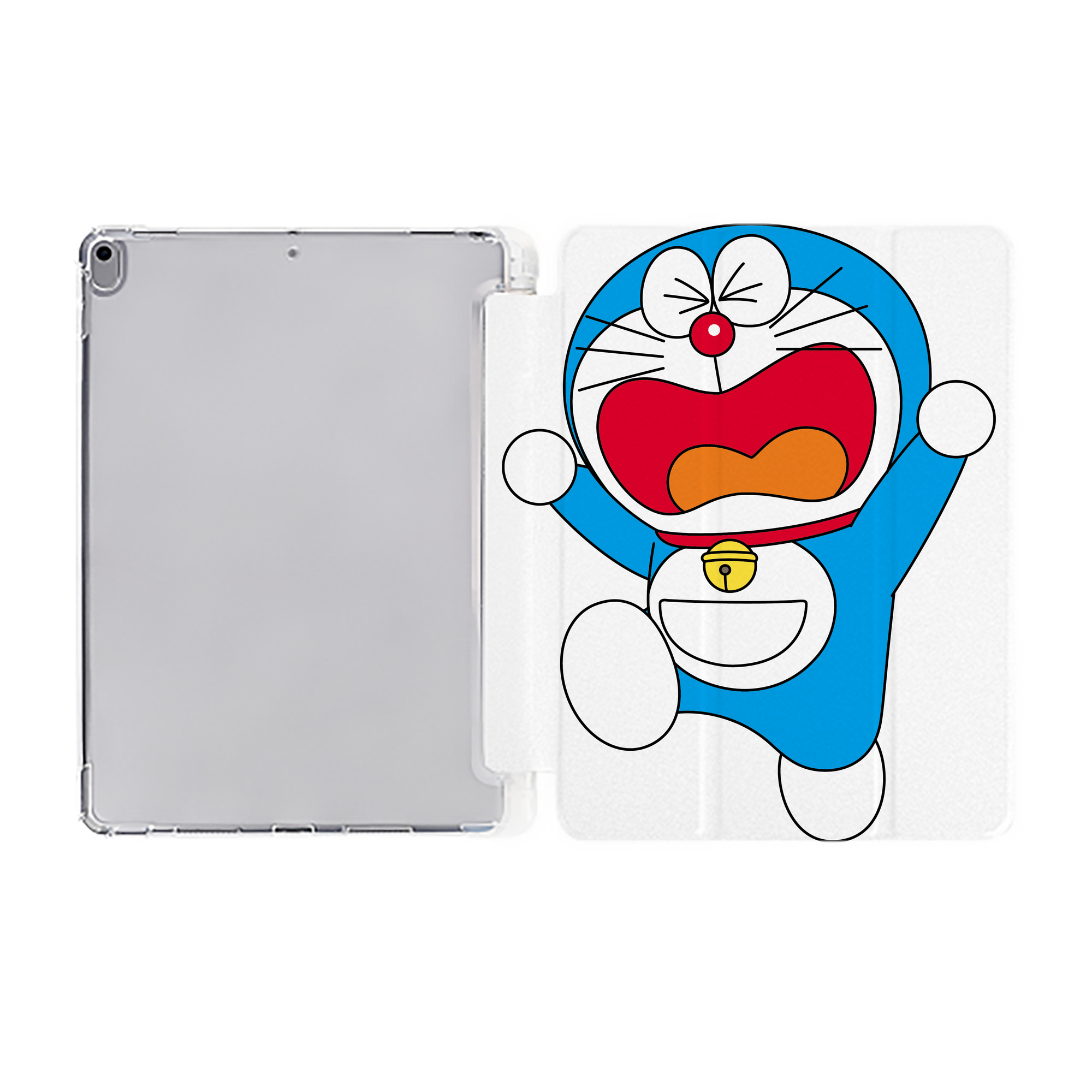 （画像用） ドラえもん Doraemon IPad ケース ペン収納付き 三つ折りスタンド PUレザー×シリコン 対応機種9.5/10.5/10.9インチ
